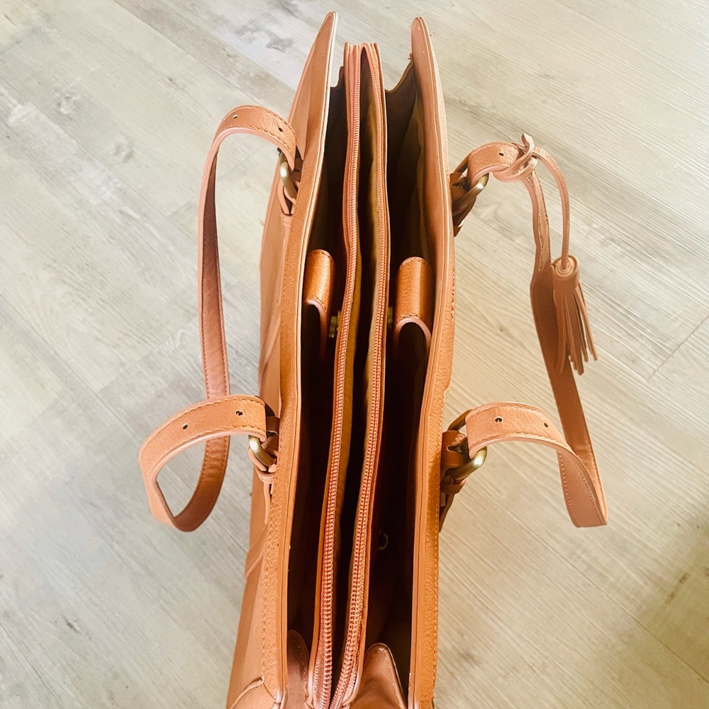 Vegan leather laptop bag - Picture 5 of 6
